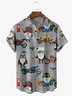 Gnomish Motorcycle Chest Pocket Short Sleeve Casual Shirt