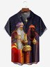 Mexican Three Kings Festival Chest Pocket Short Sleeve Casual Shirt
