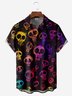 Skull Chest Pocket Short Sleeve Casual Shirt
