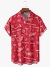 Christmas Fun Decoration Chest Pocket Short Sleeve Casual Shirt