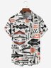 Hardaddy Ocean Fish Chest Pocket Short Sleeve Casual Shirt