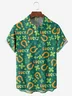 St. Patrick's Day Golden Saddle Chest Pocket Short Sleeve Hawaiian Shirt