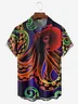 Octopus Chest Pocket Short Sleeve Hawaiian Shirt