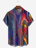 Hardaddy Men's Casual Gradient Print Front Button Soft Breathable Chest Pocket Casual Hawaiian Shirt