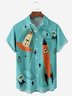 Hardaddy Abstract Chest Pocket Short Sleeve Hawaiian Shirt