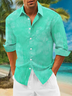 Hardaddy Cotton Gradient Color Chest Pocket Long Sleeve Casual Shirt