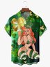 Big Size Hawaiian Button Up Shirt For Men Green St. Patrick'S By Alice Meow