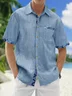 Hardaddy Cotton Patchwork Plant Chest Pocket Resort Shirt