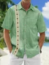 Hardaddy Cotton Cotton Striped Chest Pocket Short Sleeve Guayabera Shirt