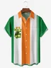 St. Patrick's Day Chest Pocket Short Sleeve Bowling Shirt