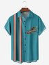 Hardaddy Aircraft Chest Pocket Short Sleeve Bowling Shirt