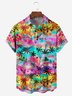 Coconut Tree Chest Pocket Short Sleeve Hawaiian Shirt