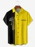 Breathable Music Chest Pocket Bowling Shirt