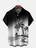 Hardaddy Men's Casual Short Sleeve Hawaiian Shirt with Chest Pocket Print