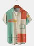 Men's Geometric Print Casual Breathable Hawaiian Short Sleeve Shirt