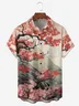 Moisture-wicking Cherry Blossoms Chest Pocket Hawaiian Shirt
