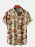 Hardaddy Men's Retro Drink TIKI Skull Print Casual Breathable Hawaiian Short Sleeve Shirt