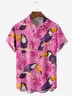 Moisture-wicking Tropical Parrots Chest Pocket Hawaiian Shirt