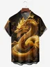 Moisture-wicking Dragon Chest Pocket Hawaiian Shirt