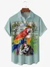 Moisture-wicking Parrot Chest Pocket Casual Shirt