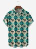 Gradient Ethnic Geometry Cow Hawaiian Shirt By Andreea Dumuta