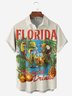 Moisture Wicking Tropical Parrot Chest Pocket Casual Shirt
