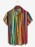 Moisture-wicking Breathable Striped Chest Pocket Resort Shirt