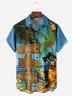 Hardaddy Moisture-wicking Parrot Cocktail Chest Pocket Hawaiian Shirt