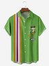 Moisture-wicking Frog Cocktail Chest Pocket Bowling Shirt
