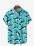 Moisture-wicking Shark Chest Pocket Hawaiian Shirt