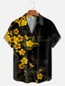 Moisture-wicking Bamboo Leaf Floral Casual Shirt