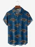 Moisture-wicking Fish Chest Pocket Hawaiian Shirt