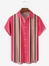 Moisture-wicking Geometry Color Block Chest Pocket Bowling Shirt