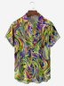 Moisture-wicking Abstract Art Chest Pocket Casual Shirt