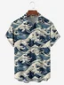 Moisture-wicking Ukiyoe Wave Chest Pocket Resort Shirt