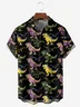 Moisture-Wicking Dinosaur Print Chest Pocket Shirt