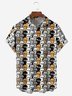 Moisture-Wicking Cat Paw Print Chest Pocket Shirt
