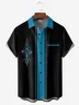 Hardaddy Moisture-wicking Lines Automobile Chest Pocket Bowling Shirt