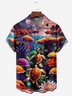 Moisture-wicking Ocean Turtle Chest Pocket Hawaiian Shirt