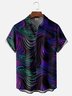 Moisture-wicking Art Stripe Chest Pocket Hawaiian Shirt