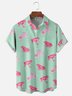 Moisture-wicking Colorful Frog Chest Pocket Hawaiian Shirt