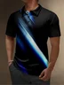 Moisture wicking Golf Polo 3D 3D Abstract Gradient Color Geometry