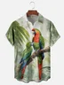 Hardaddy Moisture-wicking?Tropical?Parrots?Chest?Pocket?Hawaiian?Shirt