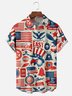Moisture-wicking American Flag Chest Pocket Hawaiian Shirt