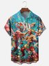Hardaddy Moisture-wicking Mexican Wrestling Lucha Libre Chest Pocket Hawaiian Shirt
