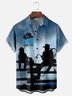 Hardaddy Father's Day Western Cowpapa Breathable Chest Pocket Casual Shirt