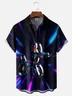 Hardaddy Moisture-wicking Breathable Cartoon Dog Chest Pocket Hawaiian Shirt