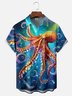 Marine Life Octopus Moisture-wicking Chest Pocket Hawaiian Shirt