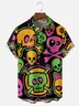 Hardaddy Moisture-wicking Skull Chest Pocket Hawaiian Shirt