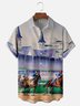 Men's Kentucky Derby Attire Moisture-Wicking Horse Racing Print Shirt